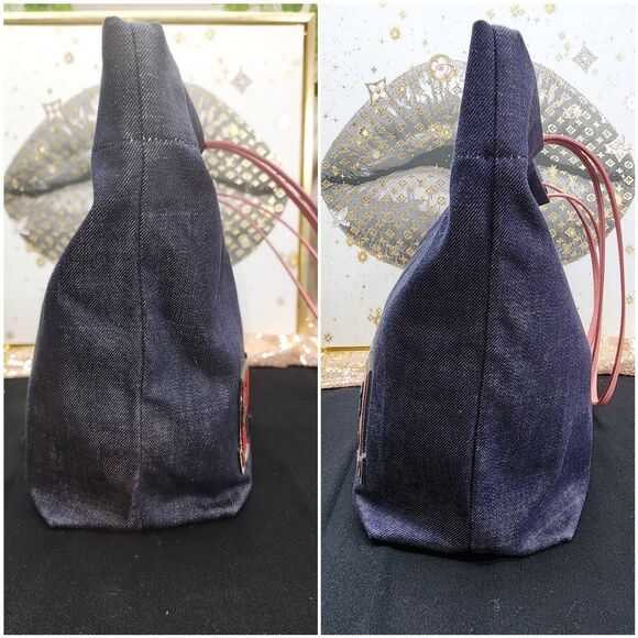 NWOT Prada Denim Logo Patch Tote W/ Pouchette, Dust Bag And COA - Picture 7 of 16